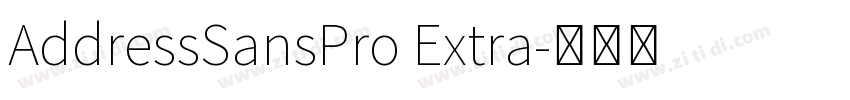 AddressSansPro Extra字体转换